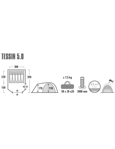 Namiot high peak tessin 5 10228
