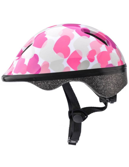 Kask rowerowy meteor ks06 hearts pink roz s 48-52cm jr 24819