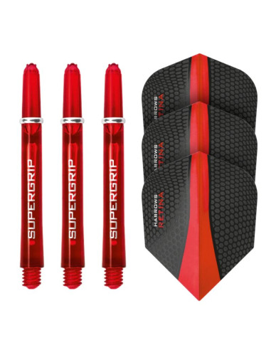 Harrows twin pack shafty supergrip + piórka retina