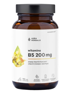Witamina B5 200 Mg, Kwas Pantotenowy (90 Kaps.)
