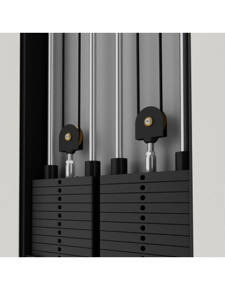 Brama treningowa przyścienna podwójna hms bs302 ze stosem