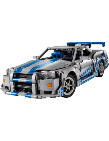 Lego technic 42210 samochód nissan skyline gt-r (r34) z filmu za szybcy, za wściekli
