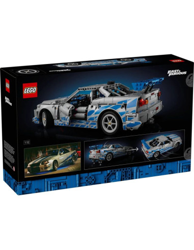 Lego technic 42210 samochód nissan skyline gt-r (r34) z filmu za szybcy, za wściekli