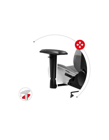 Fotel gamingowy huzaro force 6.2 white mesh