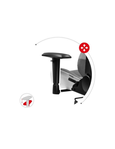 Fotel gamingowy huzaro force 6.2 white mesh