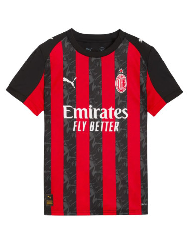 Koszulka dla dzieci puma ac milan home jersey replica czarno-czerwona 779965 01