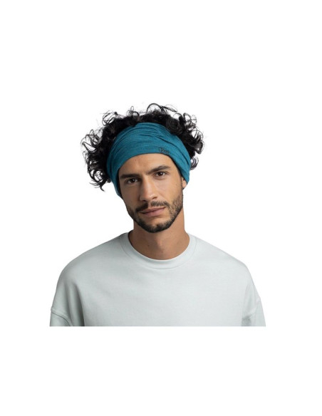 Bandana buff merino lightweight solid solid teal