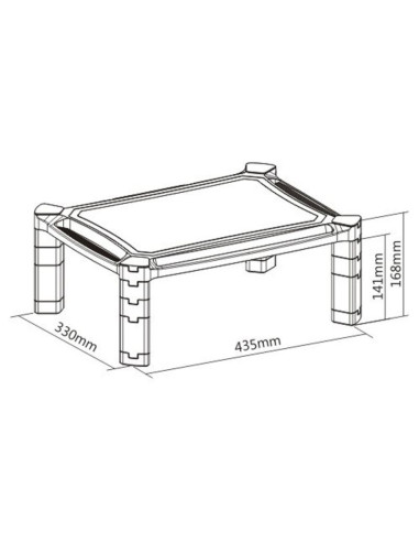 Techly stolik podstawka pod monitor z regulacją wy