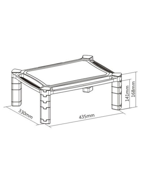 Techly stolik podstawka pod monitor z regulacją wy