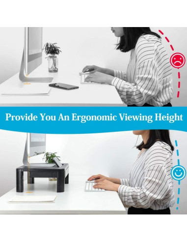 Techly stolik podstawka pod monitor z regulacją wy