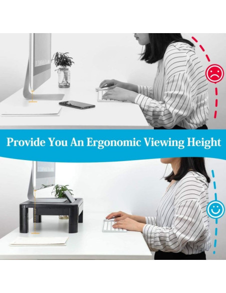 Techly stolik podstawka pod monitor z regulacją wy