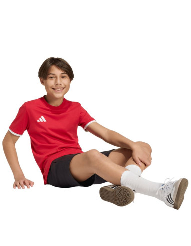 Koszulka dla dzieci adidas entrada 26 tee czerwona jz6674