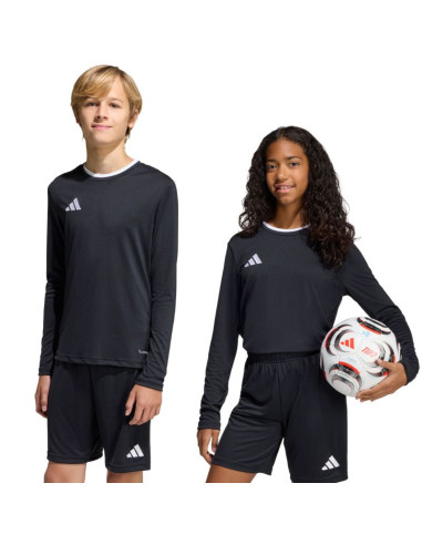 Koszulka dla dzieci adidas entrada 26 long sleeve jersey czarna kf5879