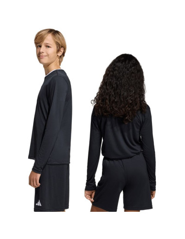 Koszulka dla dzieci adidas entrada 26 long sleeve jersey czarna kf5879