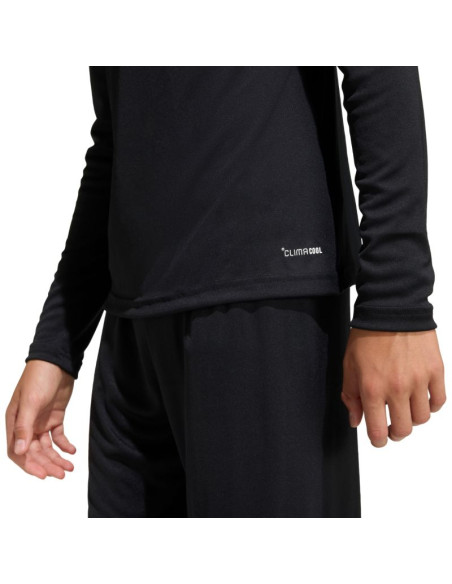 Koszulka dla dzieci adidas entrada 26 long sleeve jersey czarna kf5879