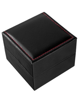 Pudełko na zegarek eko skóra czarno-czerwone pbes-1