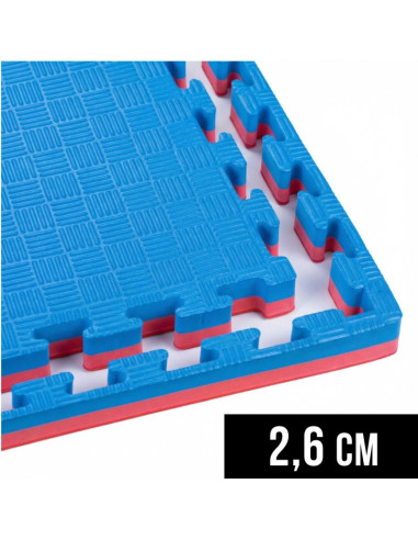 Mata do ćwiczeń z certyfikatem bezpieczeństwa - puzzle 1x1m - tatami 26mm