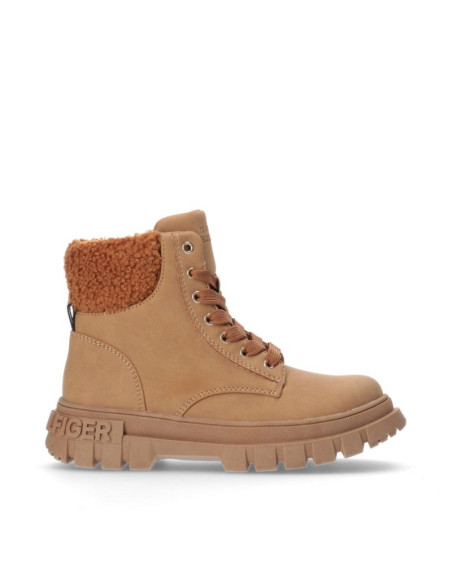 Buty tommy hilfiger lace-up bootie cognac w