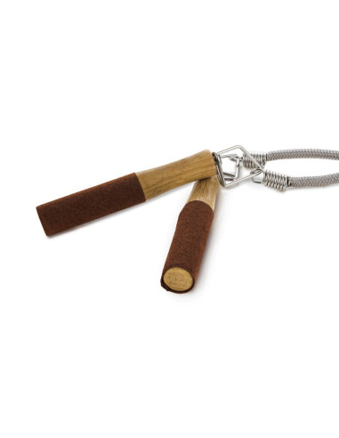 Skakanka z drewnianymi uchwytami body sculpture bk 203