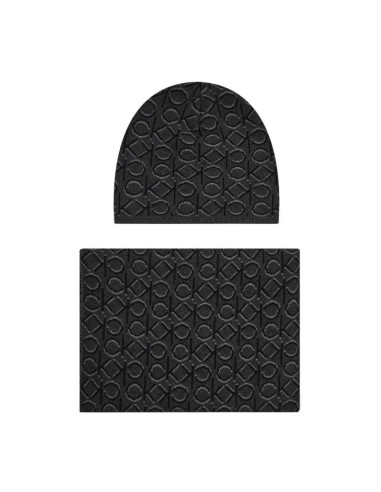 Czapka + szalik calvin klein shadow monogram m