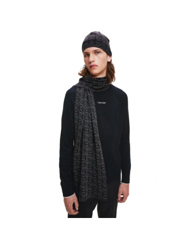 Czapka + szalik calvin klein shadow monogram m