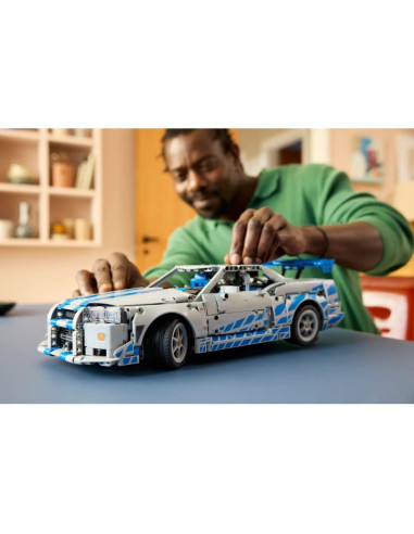Lego technic 42210 samochód nissan skyline gt-r (r34) z filmu za szybcy, za wściekli