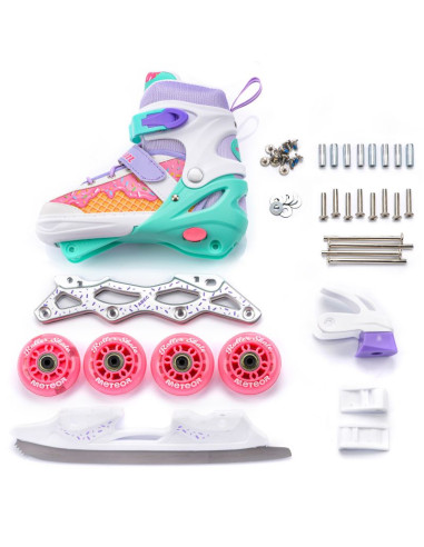 Rolki meteor 4w1 cream