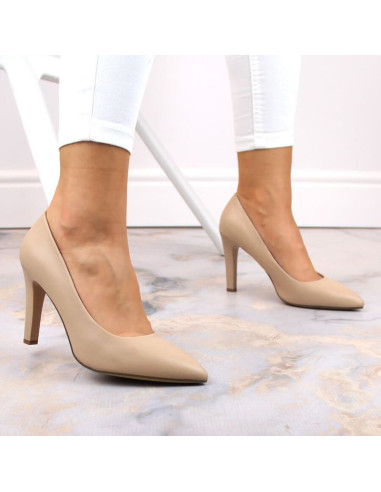 Czółenka na obcasie sergio leone w sk415