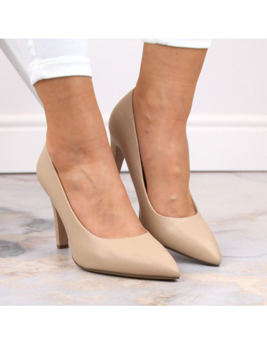 Czółenka na obcasie sergio leone w sk415