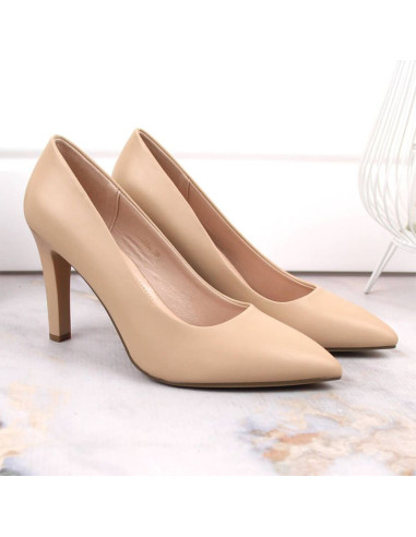 Czółenka na obcasie sergio leone w sk415