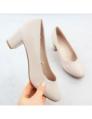 Czółenka na obcasie sergio leone w sk415