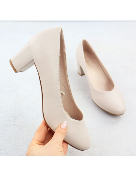 Czółenka na obcasie sergio leone w sk415