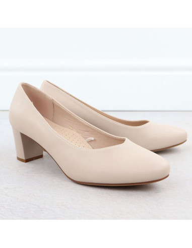 Czółenka na obcasie sergio leone w sk415