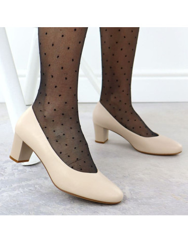 Czółenka na obcasie sergio leone w sk415