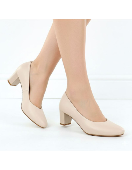 Czółenka na obcasie sergio leone w sk415