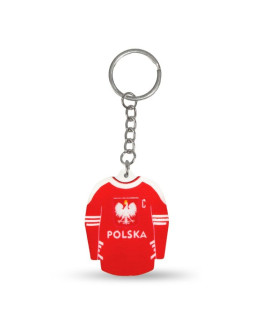 Brelok koszulka hokejowa polska (home) srebbrek 2