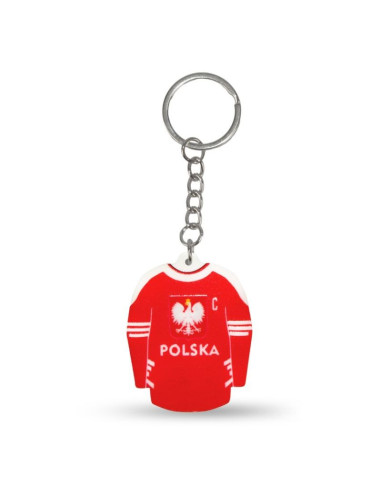 Brelok koszulka hokejowa polska (home) srebbrek