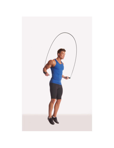 Skakanka speed z obciążnikami 2 x 100g bk256