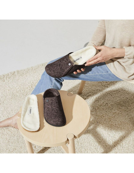 Klapki birkenstock zermatt shearling fe