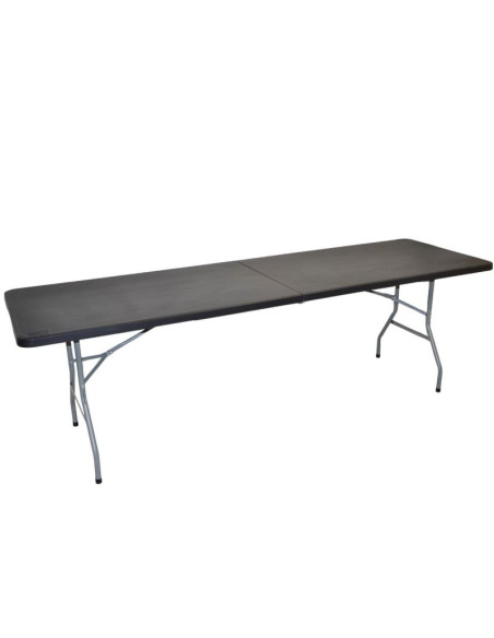 Stół cateringowy składany w walizkę 240x74x74cm 150kg czarny