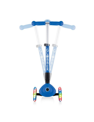 Hulajnoga 3-kołowa globber foldable lights navy blue jr