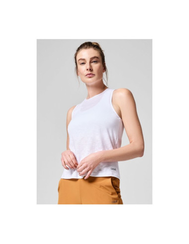 Koszulka treningowa casall soft texture tank biały