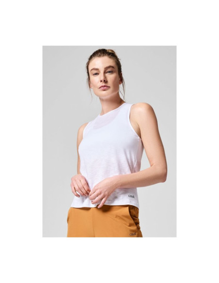 Koszulka treningowa casall soft texture tank biały