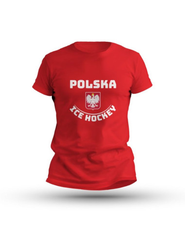Koszulka krótki rękaw ice hockey polska m srebiceplts