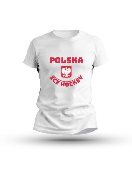 Koszulka krótki rękaw ice hockey polska m srebiceplts