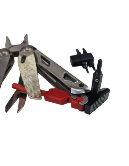 Multitool azymut giewon fs - fire starter - 19 narzędzi - krzesiwo + gwizdek + kabura do pasa (h2038a)