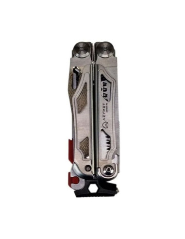 Multitool azymut giewon fs - fire starter - 19 narzędzi - krzesiwo + gwizdek + kabura do pasa (h2038a)