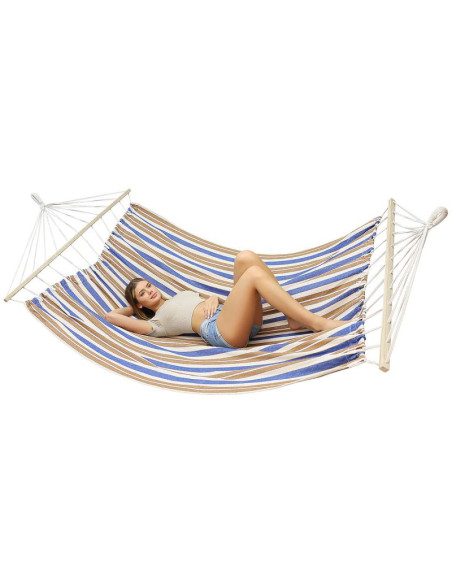 Hamak ogrodowy 1 osobowy 200x100cm z drążkiem 1052182