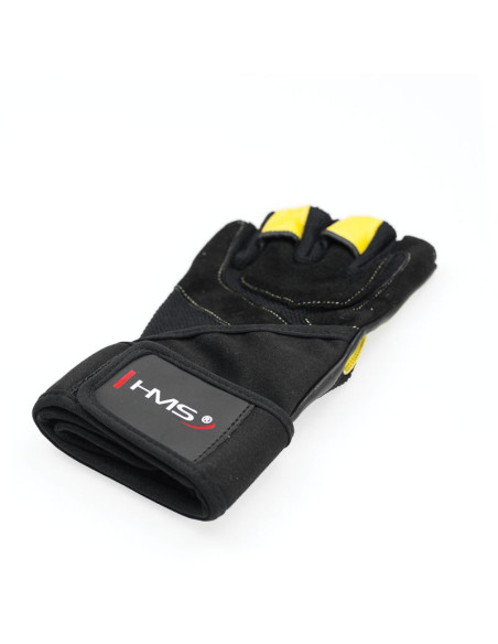 Rękawice na siłownię black/yellow hms rst01