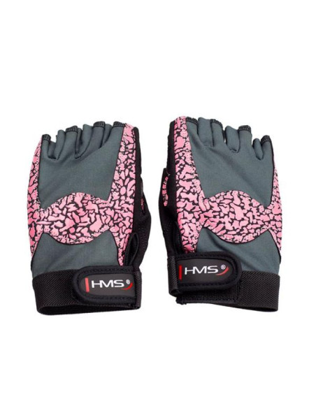 Rękawice na siłownię pink/gray w hms rst03
